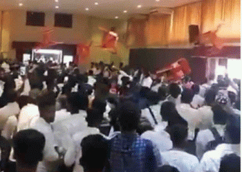 Tense situation after hundreds of people attend a free bogus Turkish job interview in Colombo.