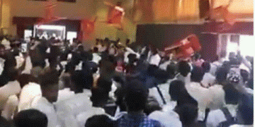 Tense situation after hundreds of people attend a free bogus Turkish job interview in Colombo.