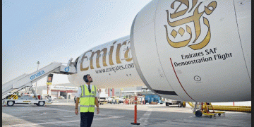 Emirates operates milestone demonstration flight powered with 100% Sustainable Aviation Fuel