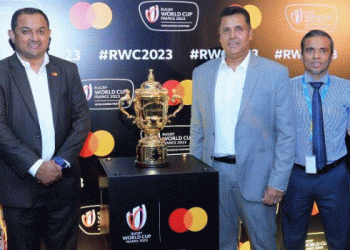 Rugby hits Colombo: HNB and MasterCard unveils Webb Ellis trophy at HNB Towers