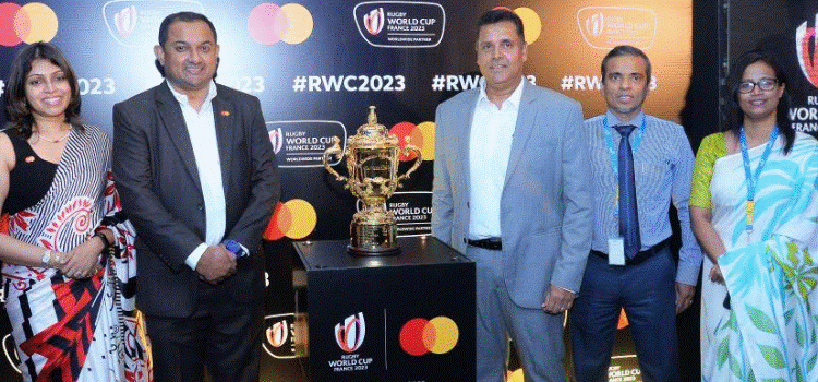 Rugby hits Colombo: HNB and MasterCard unveils Webb Ellis trophy at HNB Towers