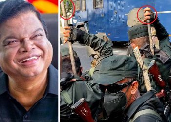 Journalist’s question: What do you say about the police force that came to suppress the student protests?Bandula’s answer: During the struggle, the police were watching when the houses were set on fire! VIDEO