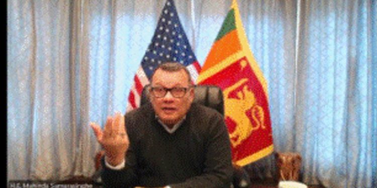 A virtual session with Mahinda Samarasinghe ambassador.