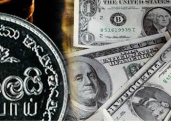 The rupee falls further and crosses the 350 mark.