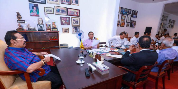Pohottuwa meeting at Mahinda’s residence, as mentioned in our ‘inside politics’ column – IMAGES