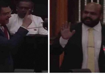 Ali Sabry and Rasamanikam had a heated debate in parliament yesterday.
