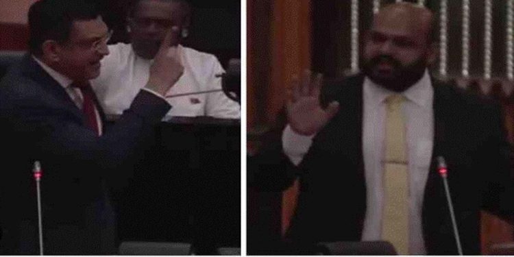 Ali Sabry and Rasamanikam had a heated debate in parliament yesterday.
