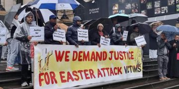 Sri Lankans take the Easter protest to the world! This is Australia! PHOTOS