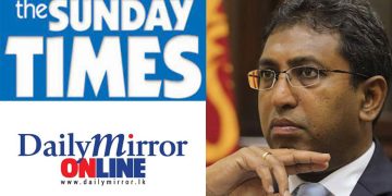 Harsha tweets about the lies in the Daily Mirror and Sunday Times.