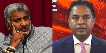 The General Secretary of Podujana Peramuna criticises the IMF, but the Chief Organiser wants all members to participate in the debate and vote!.