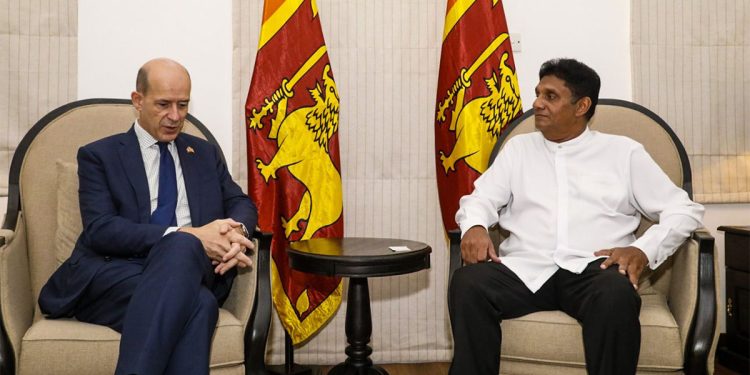 The French ambassador pays a visit to Sajith’s office to meet with him!