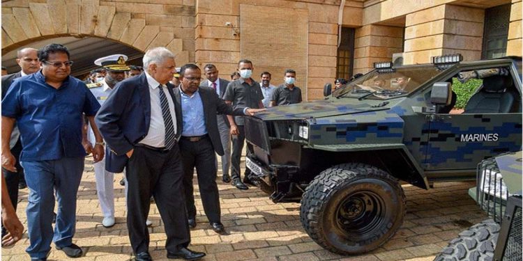 President inspects locally fabricated Combat All-Terrain Vehicles to counter illegal activities along coastal areas