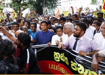 “A massive collective of people with the blessings of Maha Sangha and religious dignitaries is ready to resist the government’s draconian moves.” Opposition leader- VIDEO