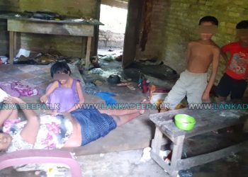 For their safety, police rescued a starving mother and her three children and placed them in state custody.
