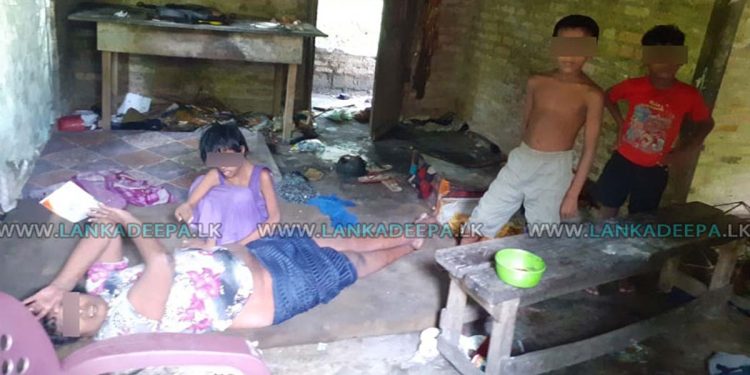 For their safety, police rescued a starving mother and her three children and placed them in state custody.