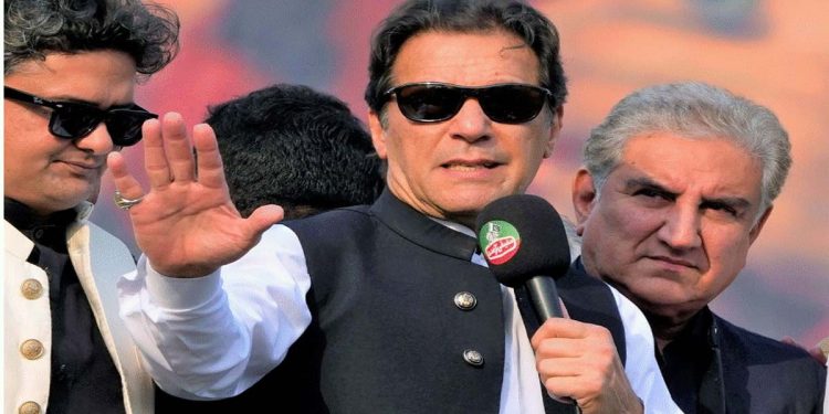 Former Pakistan cricket captain and Prime Minister Imran Khan arrested by paramilitary officers outside the High Court in Pakistan.