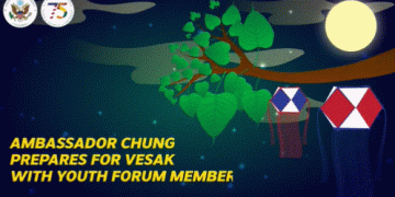 Ambassador Julie Chung enjoys making ‘Vesak kudu’.