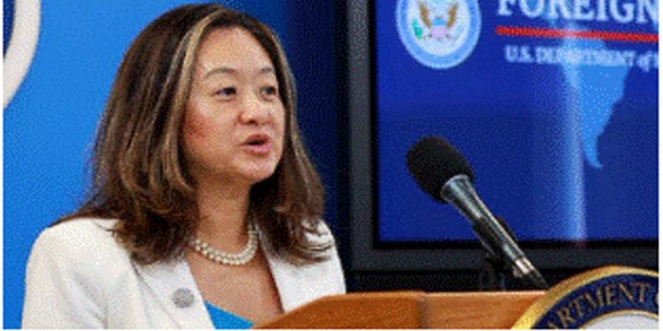 Julie Chung, the US envoy to Sri Lanka,  praised by Blinken.