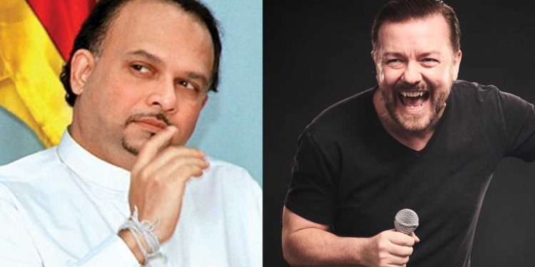 Navin Dissanayaka and Ricky Gervais’s, tweet debate over jokes, free speech, and insults that is currently taking place in Sri Lanka  I Sri Lanka Latest News