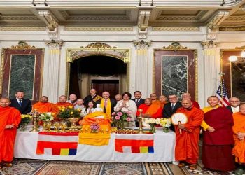 The Sri Lankan Embassy in Washington D.C. celebrates Vesak 2023 at the White House.