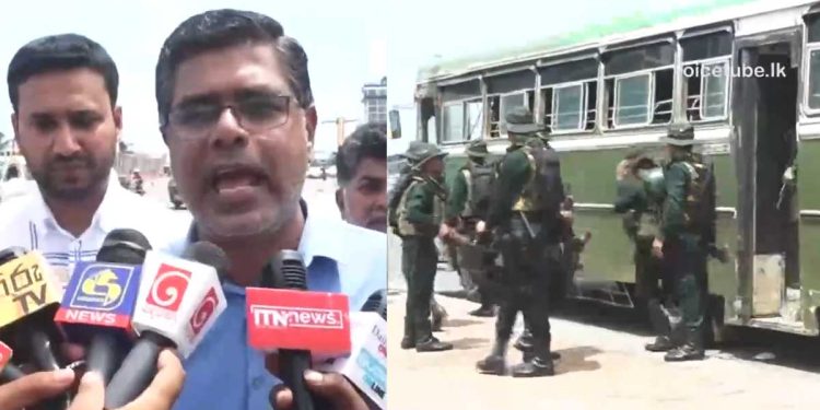 Mujibur Rahman of SJB submitted a right to information request on the cost govt. incur maintaining fmr. Prz. Gotabaya: Within minutes, a busload of armed personnel surrounded the area?  I Sri Lanka Latest News