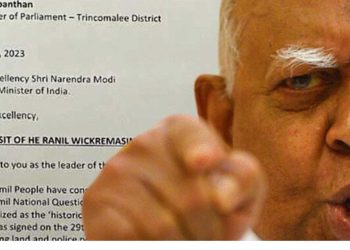R Sampanthan writes to Modi, urging him to pursue a political solution that preserves land and police authority.I Sri Lanka Latest News