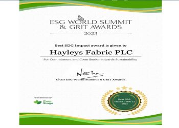 Hayleys Fabric recognised on global stage: Awarded Best SDG Impact at ESG World Summit and GRIT Awards  I Sri Lanka Latest News