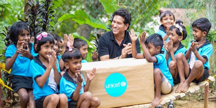 UNICEF Regional Ambassadorfor South Asia SachinTendulkar teams up with SriLanka’s children I Sri Lanka Latest News