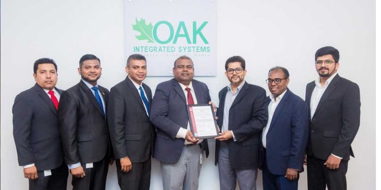Oak Integrated Systems Obtains Globally Recognised ISO 9001: 2015 Certification I Sri Lanka Latest Business News