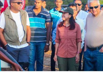President visit’ Yala’ to see how animals provided with water! Together with Harin and the American ambassador! PHOTOS I Sri Lanka Latest News