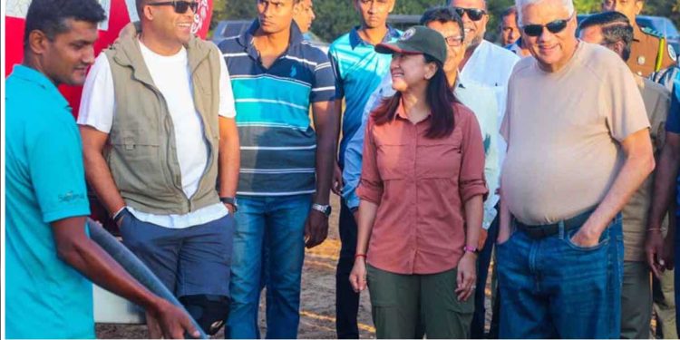 President visit’ Yala’ to see how animals provided with  water! Together with Harin and the American ambassador! PHOTOS I Sri Lanka Latest News