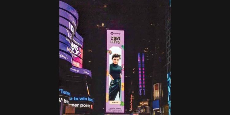 Sri Lankan singer Yohani De Silva’s photograph displayed at Times square in New york I Sri Lanka Latest News