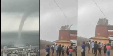 A tornado hit Bambalapitiya with a strong wind! The roof of the station taken off! Foreign media are reporting videos that have not been reported by Sri Lankan media! VIDEO I Sri Lanka Latest News