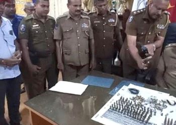A firearm and a stock of bullets found in the ceiling of Matara Mahinda Rajapaksa School! Sri Lanka Latest News
