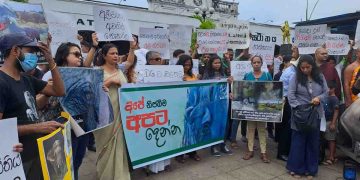 ‘Don’t kill elephants’!  Elephant lovers in a protest today! VIDEO & PHOTOS I Sri Lanka Latest News