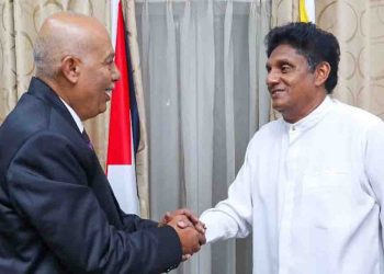 Opposition leader Sajith meets the Palestinian ambassador and expresses his condolences for the people of both countries! Says war is not the only way to solve the problem! VIDEO & PHOTOS I Sri Lanka Latest News