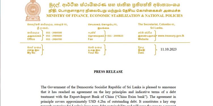 Sri Lanka says China Exim Bank to restructure US$4.2bn ‘in principle’ I Sri Lanka Latest News