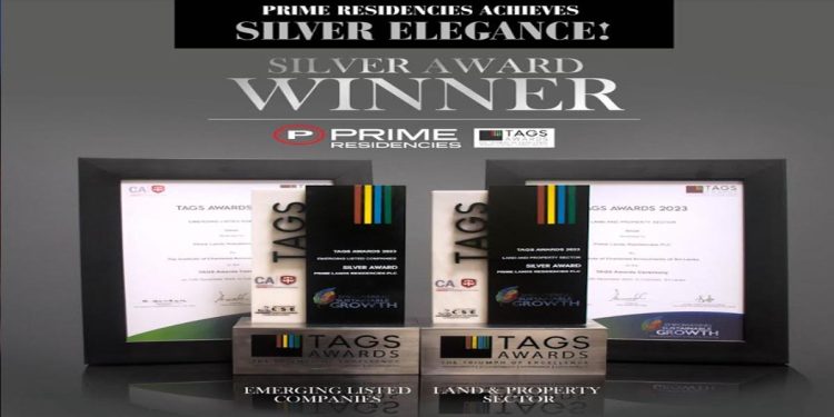 Prime Lands Residencies Clinches Dual Honors at TAGS Awards 2023 I Sri Lanka Latest News