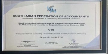 Singer Sri Lanka Excels in SAFA Best Annual Report Awards 2022 I Sri Lanka Latest News