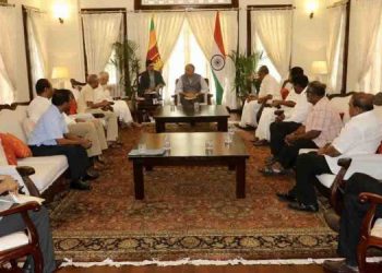 As soon as Sreedharan wins, he goes with all the Tamil leaders of the North East and meets the new High Commissioner of India! Request to intervene to get power beyond 13! PHOTOS I Sri Lanka Latest News