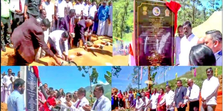 Launch of construction of 1300 houses under Indian Housing Project in 45 Estates across 10 Districts of Sri Lanka