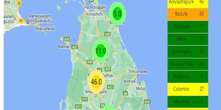 AQI drops in some parts of Sri Lanka
