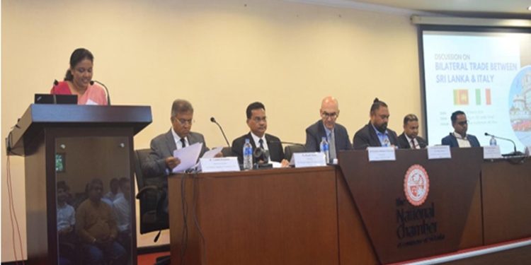 A session to explore bilateral trade opportunities between Sri Lanka and Italy by the National Chamber of Commerce of Sri Lanka