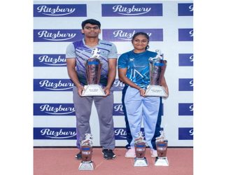 Dineth and Shenella secured top athlete titles by winning the Ritzbury challenge trophy at ISAC