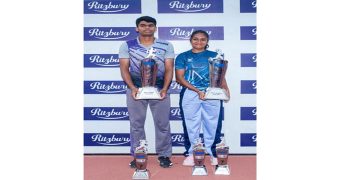 Dineth and Shenella secured top athlete titles by winning the Ritzbury challenge trophy at ISAC