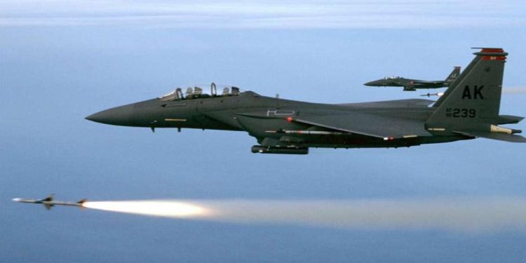 US Air Force F-15E Eagles fighter jets intercept 70 Iranian drones aimed at Israel