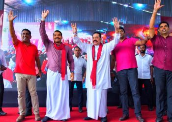Mahinda Joins Johnston’s Kurunegala Political Platform Following Hambantota Meeting, Party Enthusiastically Welcomes Him Ahead of May Day Rally