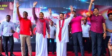 Mahinda Joins Johnston’s Kurunegala Political Platform Following Hambantota Meeting, Party Enthusiastically Welcomes Him Ahead of May Day Rally