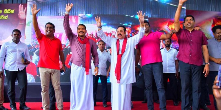Mahinda Joins Johnston’s Kurunegala Political Platform Following Hambantota Meeting, Party Enthusiastically Welcomes Him Ahead of May Day Rally