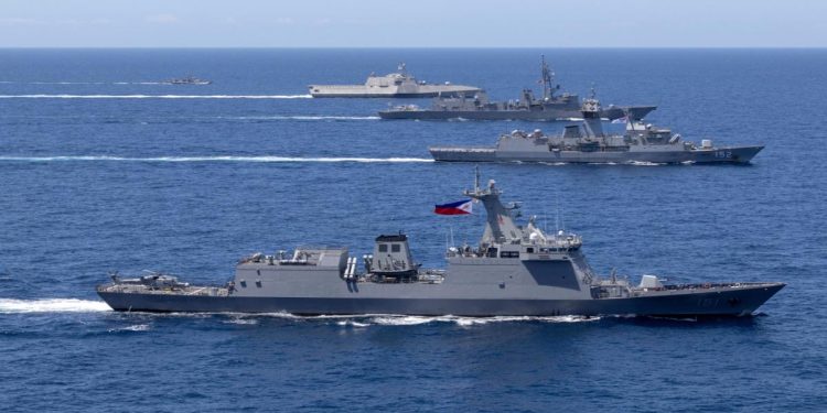 U.S., Japanese and Australian Warships Join Philippine Forces in South China Sea Patrol
